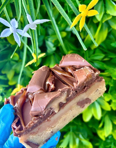 Galaxy Caramel cookie Millionaire slice
