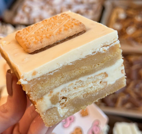 Custard Cream Millionaire Cookie featuring that famous spread