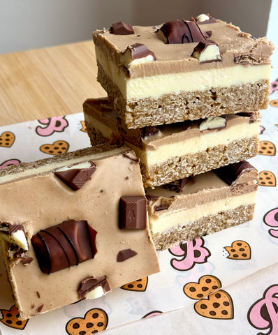 Kinder & white Chocolate flapjack