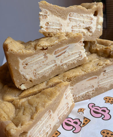 Custard Cream cookie pie slice featuring that famous spread!